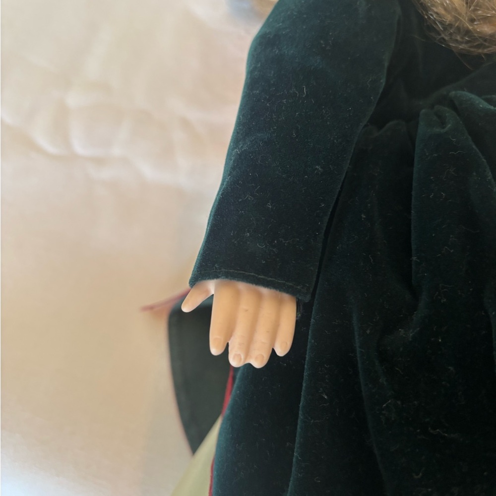Classic Victorian Doll with Black Dress and Red Boots - Picture 7 of 10